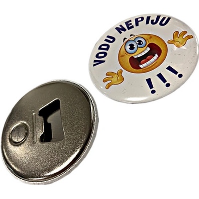 Button s otvírákem magnet "vodu nepiju"