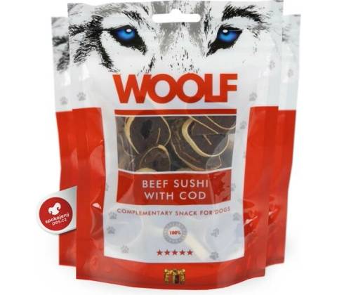 Woolf beef sushi with cod 100 g