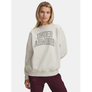 Under Armour Rival Flc OS Varsity Crew-WHT Bílá