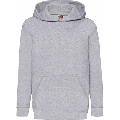 Mikina detská s kapucňou Fruit of the Loom 280 sivá