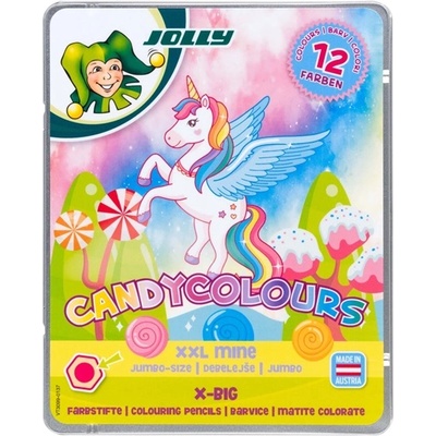 Jolly X-Big Candy Colours Комплект цветни моливи от 12 части с много голяма дебелина 3099-0137 (3099-0137)