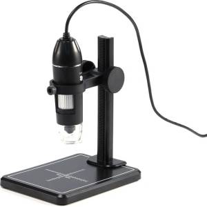  Mobilly дигитален USB микроскоп с регулируема по височина стойка, 1600x увеличение, 1080p