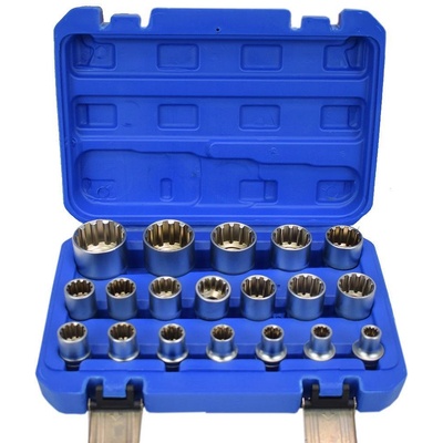 HAWEK Вложки 1/2", Spline, HAWEK HW-1011, мултифункционални, 19 части (UNI-09129)