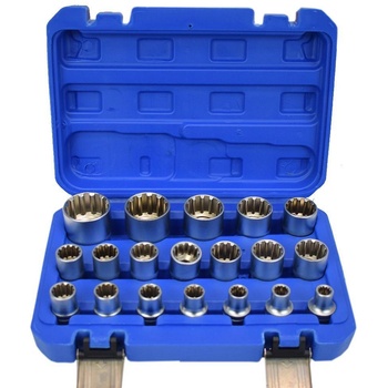 HAWEK Вложки 1/2", Spline, HAWEK HW-1011, мултифункционални, 19 части (UNI-09129)