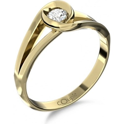 Couple prsten Pauline žluté zlato se zirkonem 6610223 0 1