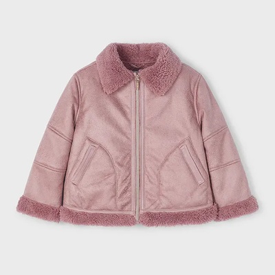 MAYORAL Тъмно розово яке с детайли от каракул за мини момиче Mayoral