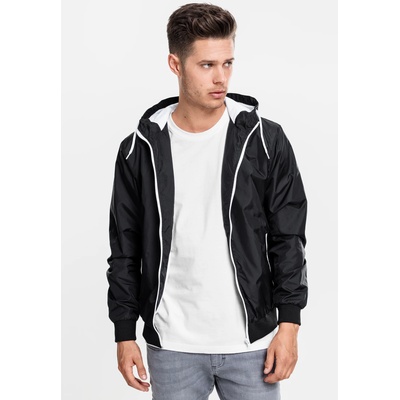Urban Classics Мъжко яке с контрастни елементи Urban Classics blk/whtUB-TB147-00050 - Черен, размер 4XL