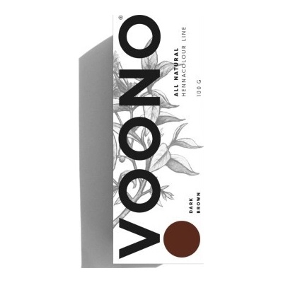 VOONO Dark Brown přírodní henna na vlasy tmavě hnědá 100 g