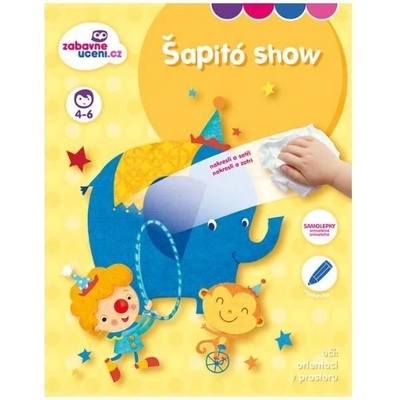 Zábavné učení Stíratelný sešit se samolepkami Šapitó show 4 6 let