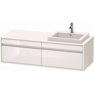 Duravit Ketho - Шкафче за умивалник 43x140x55 см, дясно, 2 чекмеджета, лъскаво бяло KT6797R2222 (KT6797R2222)