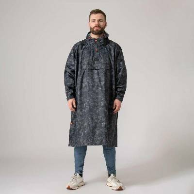 MAC IN A SAC festival poncho graphite etch