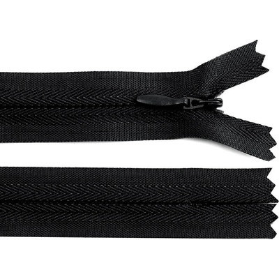 Spirálový zip skrytý No 3 délka 60 cm, malé, 322 černá