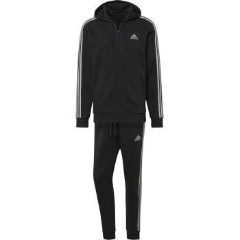 Image 1 of adidas Мъжки анцуг Adidas 3S Fleece Tracksuit Mens - Black/Grey