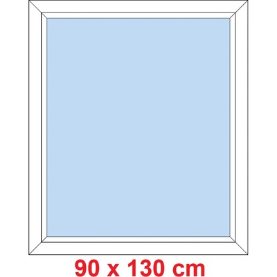 Soft Plastové okno 90x130 cm, FIX neotevíravé, Antracit struktura/bílá