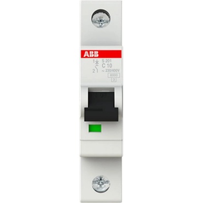 ABB Автоматичен прекъсвач ABB S201-C10 - 1 P, 10 A, 6 kA (2CDS251001R0104)