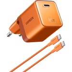 UGREEN Захранване за ел. мрежа с USB-C изход с технология за бързо зареждане - Ugreen Nexode Air 65W GaN Fast Wall Charger Set (оранжев) (X860-35398)