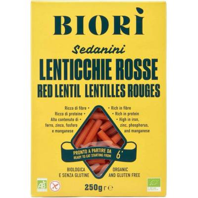 Biori bezlepkové cestoviny Sedanini so šošovicou 250 g