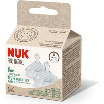 Nuk for NATURE биберон за храна силикон 0+ S, 2бр. Softer (10124025)