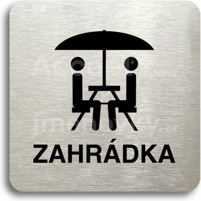 ACCEPT Piktogram zahrádka II - stříbrná tabulka - černý tisk bez rámečku
