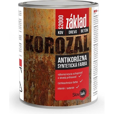 Slovlak Korozal základ S 2000 antikorozní barva 5kg 0111 šedá