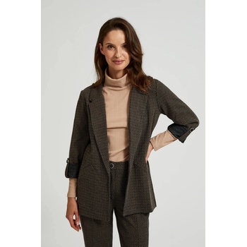 Moodo Черно сако с метален детайл и навити ръкави Moodo Moodo | Cheren | ЖЕНИ | XS