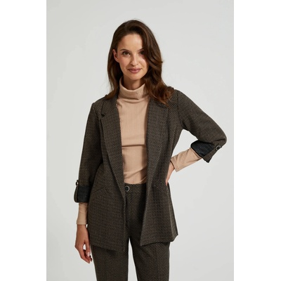 Moodo Черно сако с метален детайл и навити ръкави Moodo Moodo | Cheren | ЖЕНИ | XS