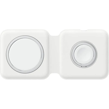 Apple MagSafe Duo Charger - оригинална двойна поставка (пад) за безжично зареждане за Apple устройства (бял)