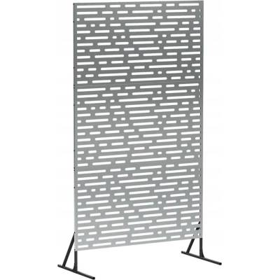 Vida Zástěna na ochranu soukromí 100 x 50 x 180 cm Ocel pozinkovaná stříbrná