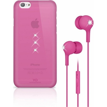 Pouzdro White Diamonds Crystal Earphone bundle iPhone 6 růžové