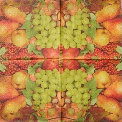 Paper Designe servítky Víno a hrušky 33x33cm
