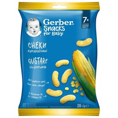 Gerber Nestle Gerber Царевичен снакс 28г