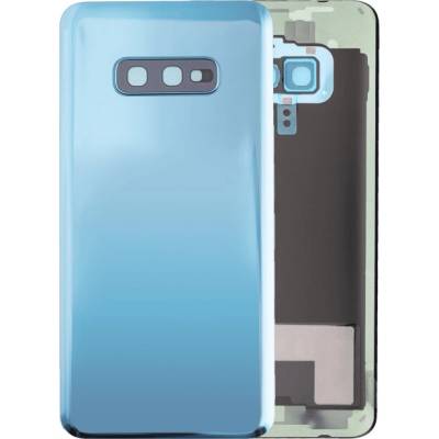 Zadní sklo + sklíčko kamery Samsung Galaxy S10e bez loga – Aftermarket Plus – prizmaticky modrý SAM3500