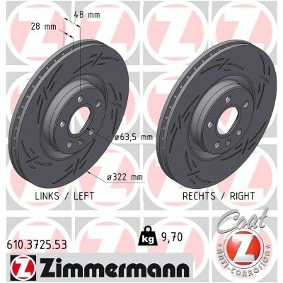Brzdový kotúč ZIMMERMANN 610.3725.53 (610372553)