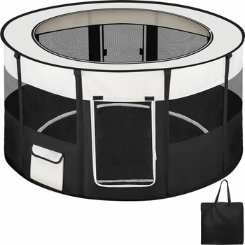 tectake 402438 ohrádka pre šteňatá carola vr. tašky čierna