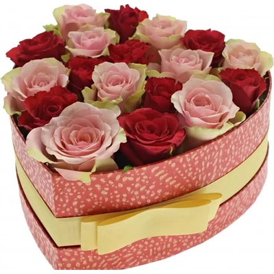 Krabička růží ROSEBELLINE červená 19x9cm