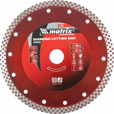 MTX Диск диамантен за сухо рязане , 180 х 22, 2 мм // MTX Professional