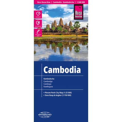 Reise Know-How Verlag mapa Cambodia 1:500 t. voděodolná