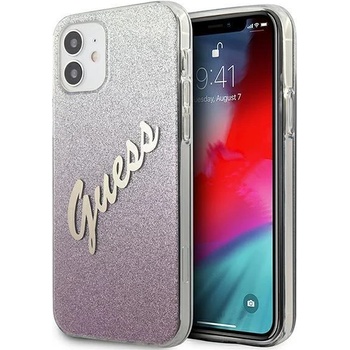 Image 1 of GUESS Калъф Guess Glitter Gradient Script за iPhone 12 Мini, Розов (GUE001093)