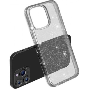 Mobi-Fon Силиконов кейс Shine 2 mm брокатен, За iPhone 16 Pro (6.3), Черен (IPH-16PRO-006)