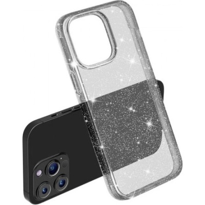 Mobi-Fon Силиконов кейс Shine 2 mm брокатен, За iPhone 16 Pro (6.3), Черен (IPH-16PRO-006)