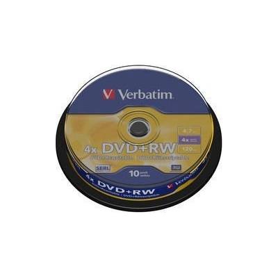 Verbatim DVD+RW(10-Pack)Spindle4x/DLP/4.7GB (43488)