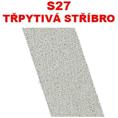 Stuha třpytivá stříbrná