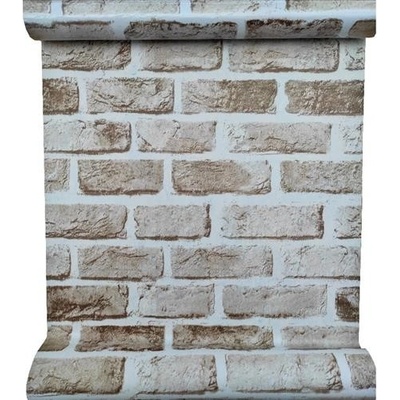 IMPOL TRADE T33 Samolepící fólie cihla světle hnědá 45 cm x 10 m