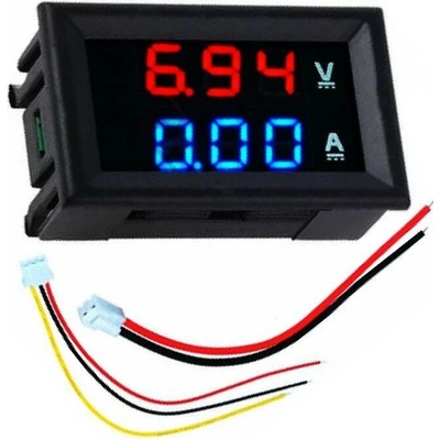 Digitální kombinovaný voltmetr a ampérmetr 100V / 50A s bočníkem