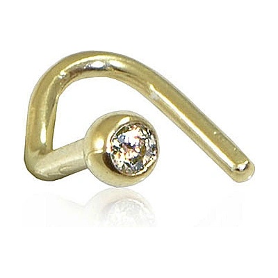 Zlatnictví Zlatíčko Zlatá nosnice piercing do nosu s kamínkem E10.00001