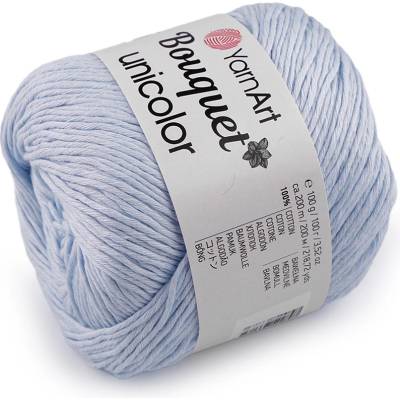 Prima-obchod Bavlněná pletací příze Bouquet Unicolor 100 g, barva 9 (3225) modrá ledová
