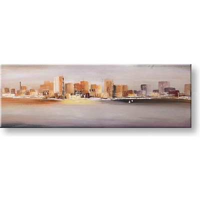 Maľovaný obraz na stenu MESTO 120x40 cm - 120×40 cm / Klasický 2 cm