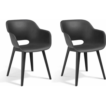 Image 1 of Keter Градински столове Akola, 2 бр, графит (422804)