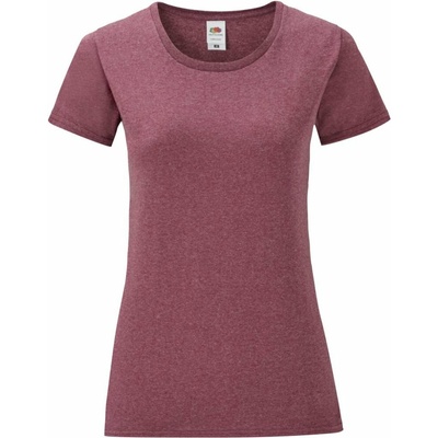Fruit of the Loom Lady-Fit Valueweight T Heather Burgundy