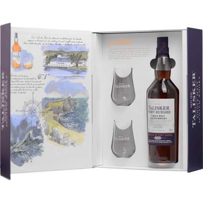 Talisker Port Ruighe 45,8% 0,7 l (dárkové balení 2 sklenice)